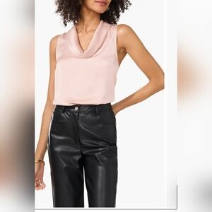 NWT Vince Camuto Hammered Satin Cowl Neck Size M